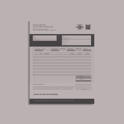 Sales Quote US Letter Template