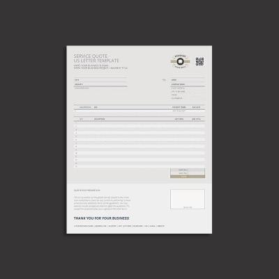 Service Quote US Letter Template