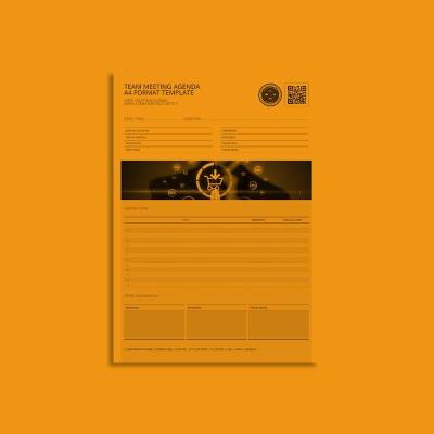 Team Meeting Agenda A4 Template