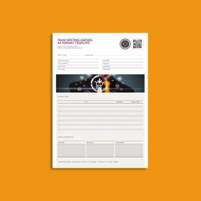 Team Meeting Agenda A4 Template