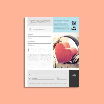 Vacation Request Form US Letter Template