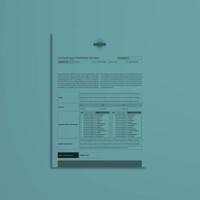 A4 Job Analysis Worksheet Template