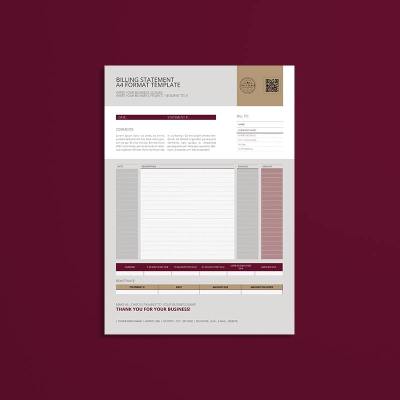 Billing Statement A4 Format Template