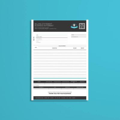 Billing Statement Business A4 Format