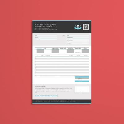 Business Sales Quote A4 Format Template