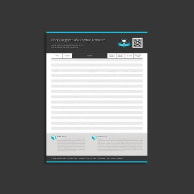 Check Register USL Format Template