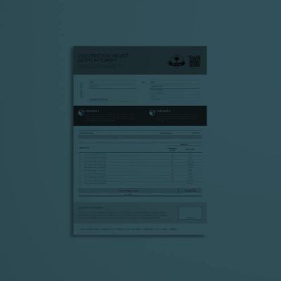 Construction Project Quote A4 Format