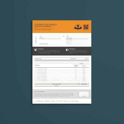 Construction Project Quote A4 Format