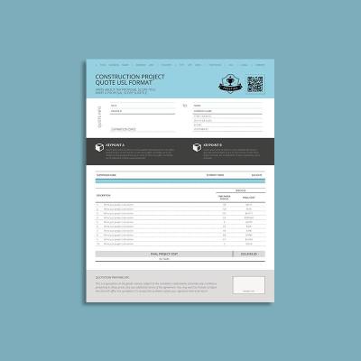 Construction Project Quote USL Format