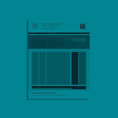 Credit Memo US Letter Format Template