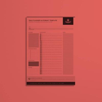 Daily Planner A4 Format Template