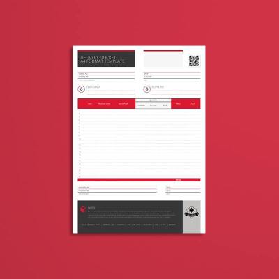Delivery Docket A4 Format Template