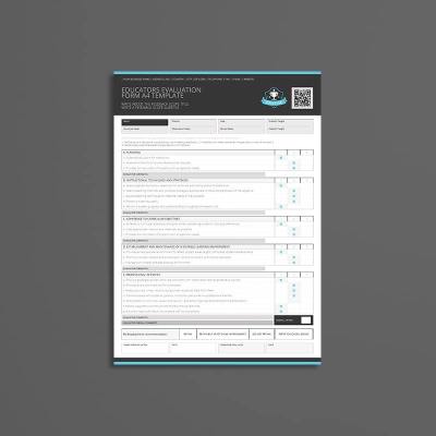 Educators Evaluation Form A4 Template