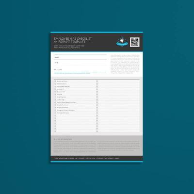 Employee Hire Checklist A4 Format Template