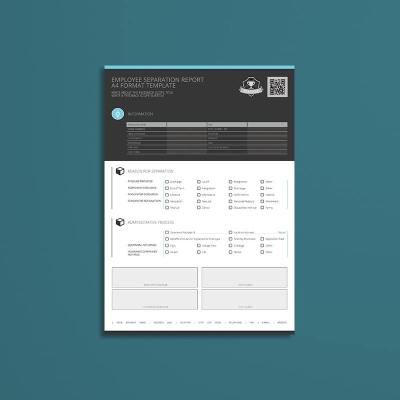 Employee Separation Report A4 Format Template
