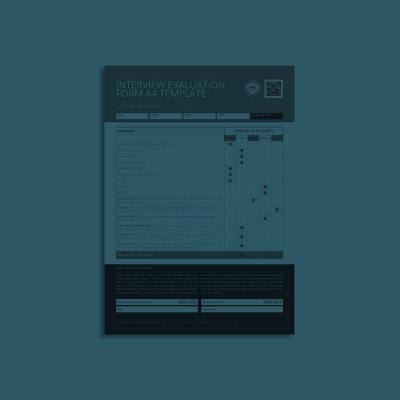 Interview Evaluation Form A4 Template