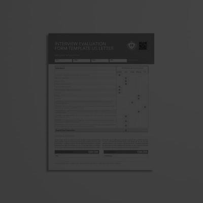 Interview Evaluation Form Template US Letter