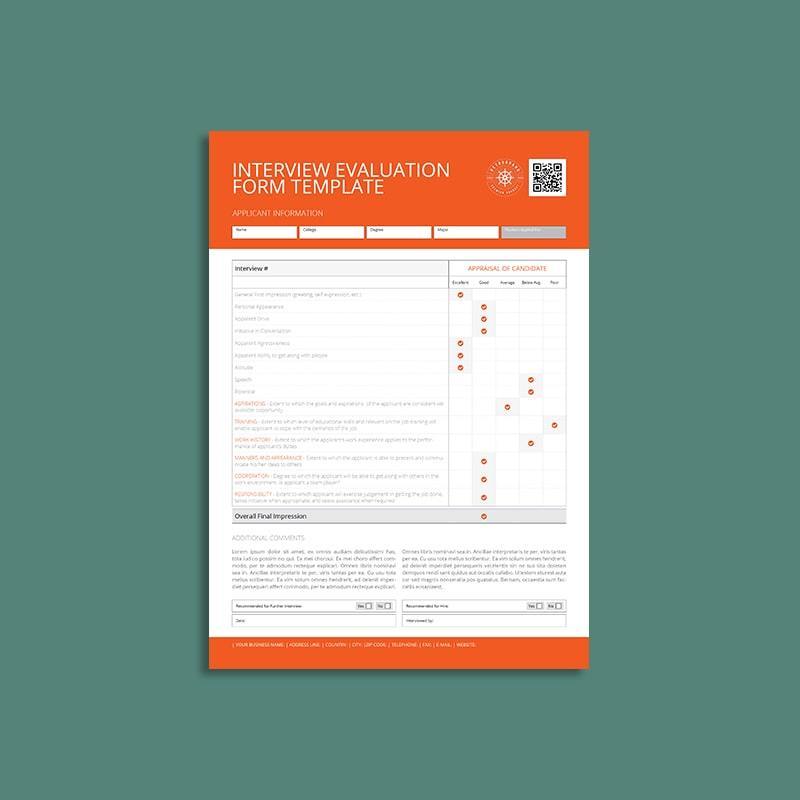 Interview Evaluation Form Template