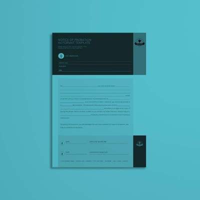 Notice of Probation A4 Format Template