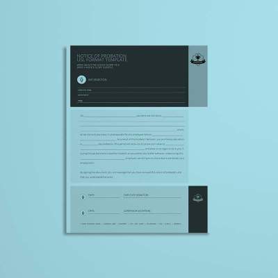 Notice of Probation USL Format Template