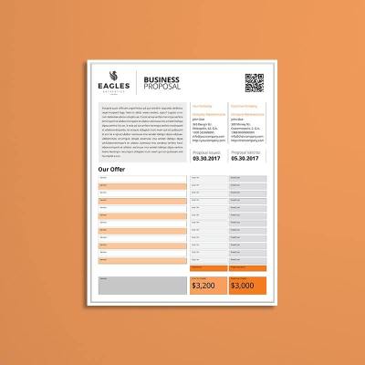 Proposal Single Page US Letter Template
