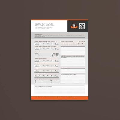 Restaurant Survey A4 Format Template