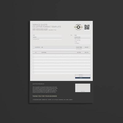 Service Quote US Letter Format Template