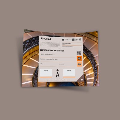 ANCHoR Recognition Certificate Template