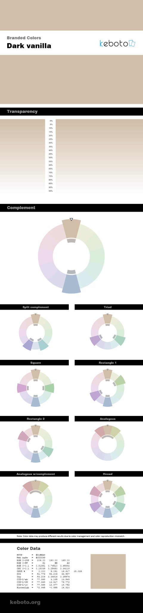 Dark vanilla - branded color series