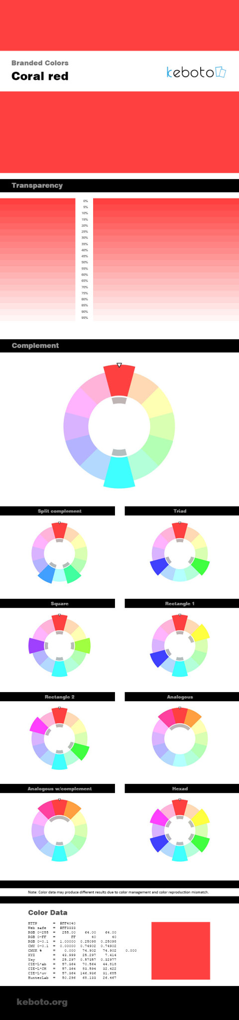 Coral red - branded color series