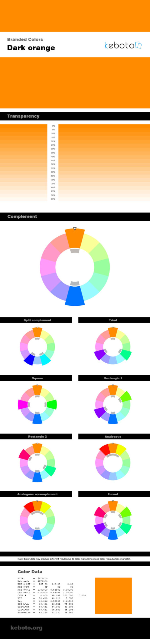 Dark orange - branded color series