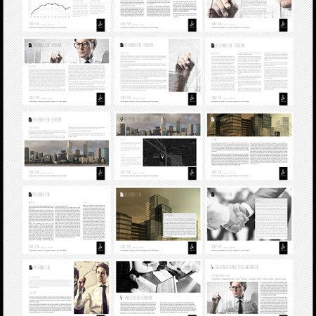 53 Pages Full Business Plan Template - Letter Landscape Preview Image 590x