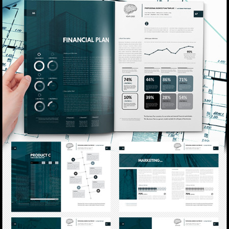 Professional Business Plan Template Preview Image 590x