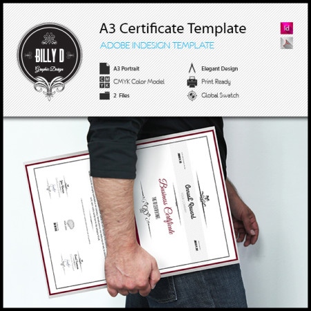 A3 Certificate Template kfea