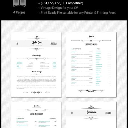 CV Resume Template Preview Image 590x
