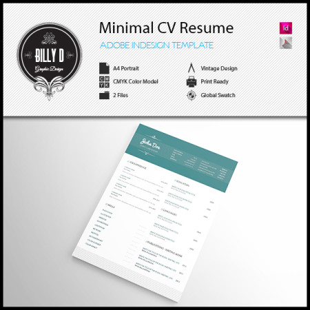 Minimal CV Resume Template kfea