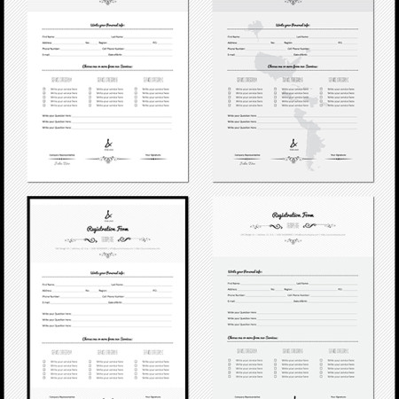 Registration Form A4 Template Preview Image 590x
