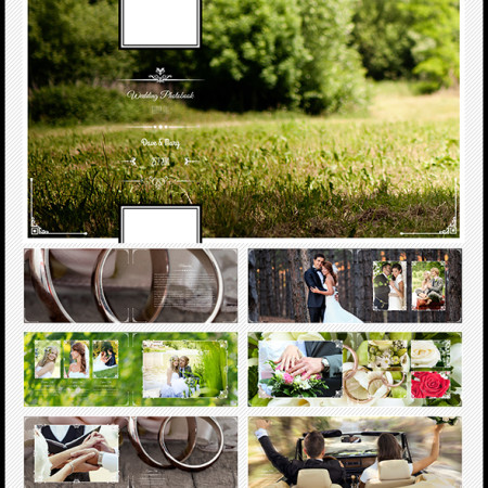 Vintage Wedding Photobook Template Preview Image 590x