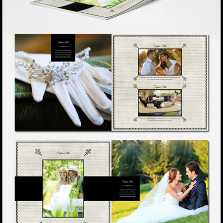 20 Pages  Square Wedding Photobook Template Preview Image 590x