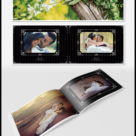 40 Pages Photoshop Wedding Photobook Template Preview Image 590x