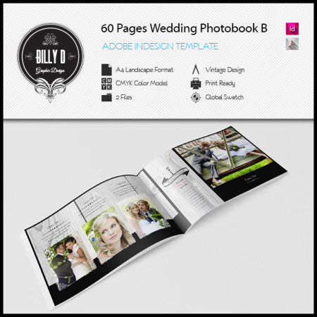 60 Pages Wedding PhotobookTemplate B kfea