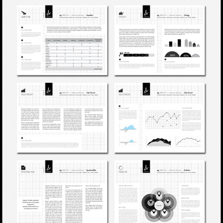 My Business Plan Template - Letter Landscape Format  Preview Image 590x