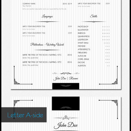 Royal Vintage Resume Template Preview Image 590x