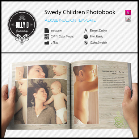 Swedy Children Photobook Template kfea