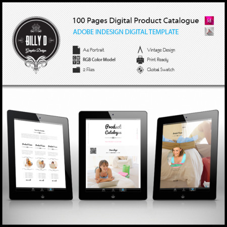 100 pages A4 Digital Product Catalogue Template kfea