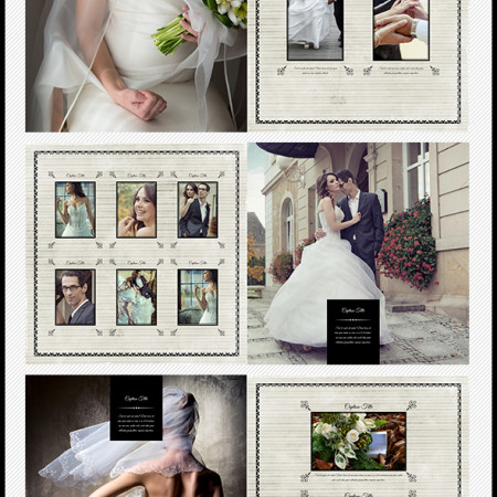 Digital Square Wedding Photobook Template Preview Image 590x