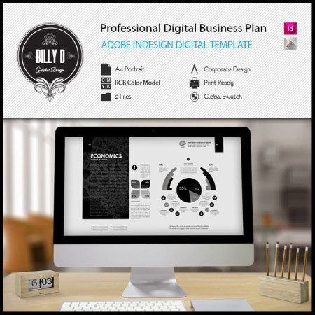 Professional Digital Business Plan Template kfea