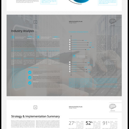 Mini Business Plan Digital Template Preview Image 590x