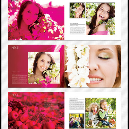 Nexie - Photobook Photoshop Template - Preview Image 590x