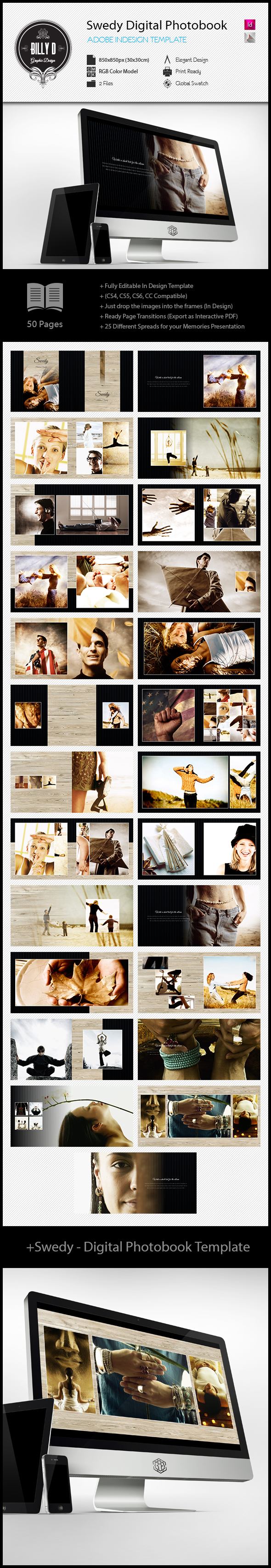 Swedy - Digital Photobook Template Preview Image 590x